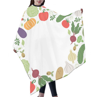Personality  Vector Vegetables Illustration Hair Cutting Cape