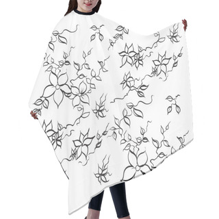 Personality  Seamless Pattern With Flowers, Floral Illustration Hair Cutting Cape