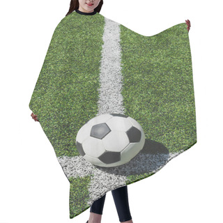 Personality  Soccer Ball On Pitch Hair Cutting Cape