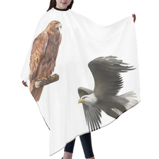 Personality  Golden Eagle And Merican Bald Eagle Hair Cutting Cape