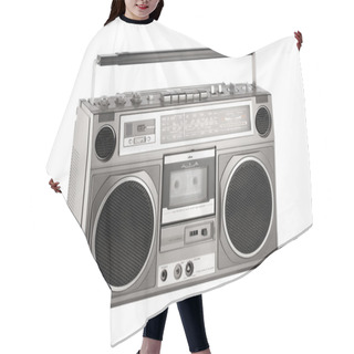 Personality  Retro Ghetto Blaster Isolated On White With Clipping Path Hair Cutting Cape