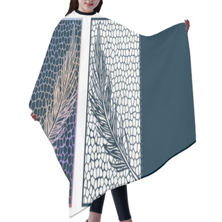 Personality  Trendy Laser Cut Ornamental Vector Template. Luxury Greeting Car Hair Cutting Cape