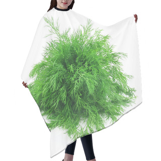 Personality  Bunch Of Ripe Dill Isolated On White Hair Cutting Cape