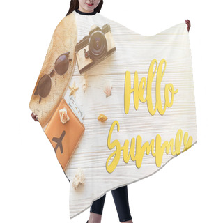 Personality  Hello Summer Text Hair Cutting Cape