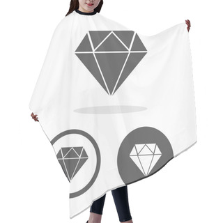 Personality  Dimond Icons Set Great For Any Use. Vector EPS10. Hair Cutting Cape