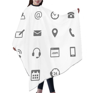 Personality  Contact Icons Hair Cutting Cape