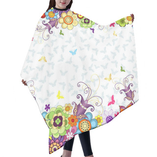 Personality  Seamless Floral Spring Pattern Hair Cutting Cape