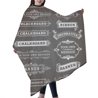 Personality  Vintage Design Elements - Banners, Frames And Ribbons, Chalkboar Hair Cutting Cape