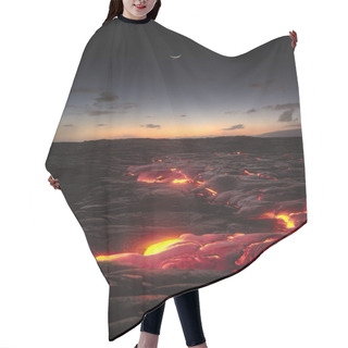 Personality  Hawaii Lava Flow At Kilauea Volcano Hair Cutting Cape