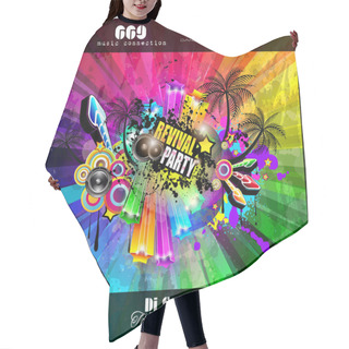 Personality  Party Club Flyer For Music Event Hair Cutting Cape