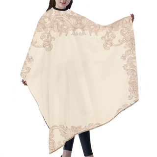 Personality  Glamour Vector Vintage Ornate Frame Hair Cutting Cape