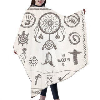 Personality  Native American Design Elements Hair Cutting Cape
