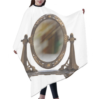 Personality  Oval Antique Frame. Isolated Image. Hair Cutting Cape