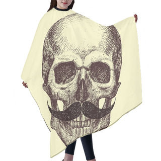 Personality  Vector Skull Hair Cutting Cape
