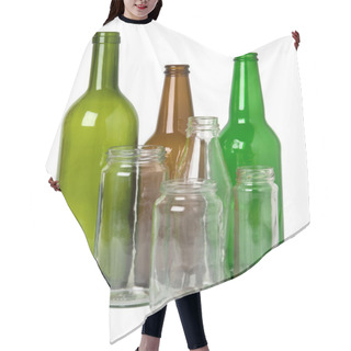 Personality  Glass Bottles Prepared For Recycling Hair Cutting Cape