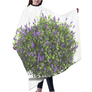 Personality  Lilac Flowers Bush Isolated On White Background Hair Cutting Cape