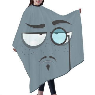Personality  Cartoon Face With Haughty Expression Hair Cutting Cape