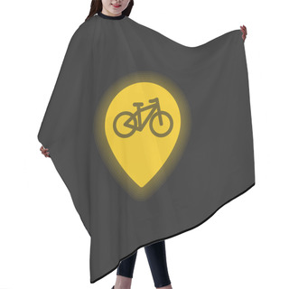 Personality  Bike Zone Signal Yellow Glowing Neon Icon Hair Cutting Cape