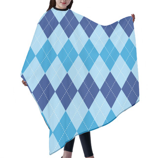 Personality  Argyle Pattern Blue Rhombus Seamless Texture Hair Cutting Cape