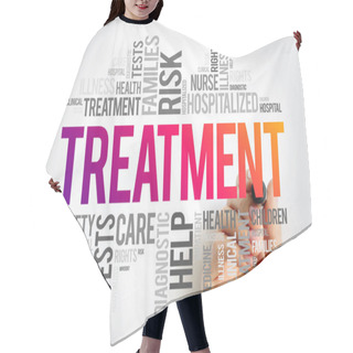 Personality  Treatment Word Cloud Collage, Health Concept Background Hair Cutting Cape