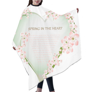 Personality  Postcard With Heart And Flowers Hair Cutting Cape