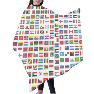 Personality  All National Flags Of The World With Names In High Quality Hair Cutting Cape