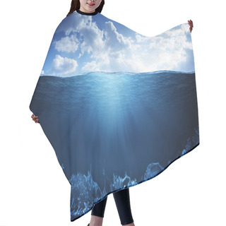 Personality  Waterline And Underwater Background Hair Cutting Cape