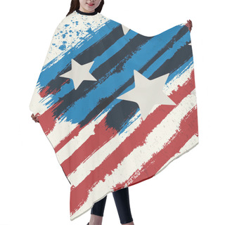 Personality  American Grunge Flag Hair Cutting Cape