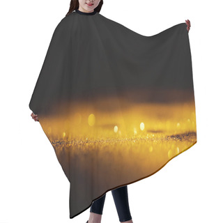 Personality  Abstract Shiny Gold Glitter On Dark Background Hair Cutting Cape