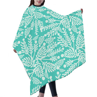 Personality  Emerald Green Plants Seamless Pattern Background Hair Cutting Cape