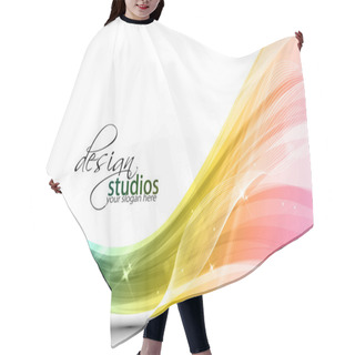 Personality  Abstract Colorful Wave Background Hair Cutting Cape