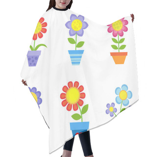 Personality  Flowers In Pots Hair Cutting Cape