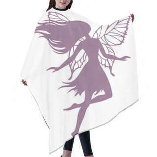Personality  Hand Drawn Flying Fairy, Vector Silhouette Illustration. Hair Cutting Cape