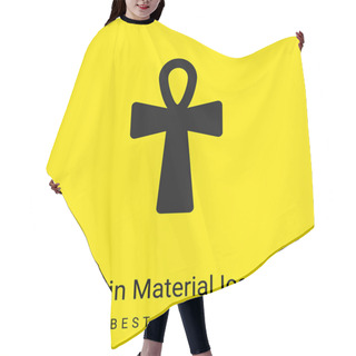 Personality  Ankh Cross Minimal Bright Yellow Material Icon Hair Cutting Cape