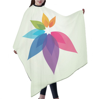 Personality  Abstract Flower Design. Hair Cutting Cape