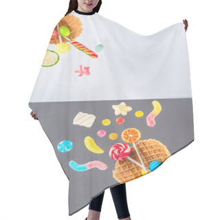 Personality  Waffle Cones And Candies Hair Cutting Cape