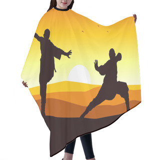 Personality  Shaolin Monks Hair Cutting Cape