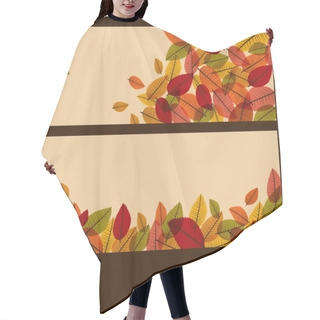 Personality  Autumn Transparent Leaves. Fall Season Background. EPS10 File. Hair Cutting Cape
