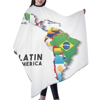 Personality  Latin America Map Hair Cutting Cape