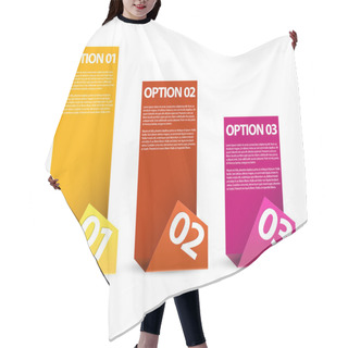 Personality  One Two Three - Vector Paper Options Hair Cutting Cape