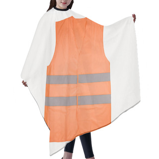 Personality  Orange Vest Isolated On Blank Hair Cutting Cape