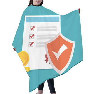 Personality  Icon Policy Insurance Security Design Hair Cutting Cape