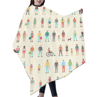 Personality  People Seamless Pattern Hair Cutting Cape
