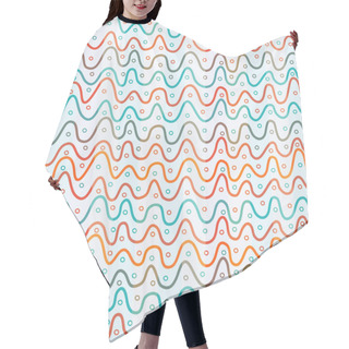 Personality  Abstract Colored Lines Seamless Pattern Hair Cutting Cape