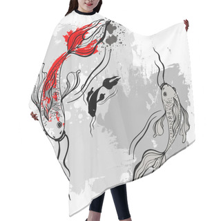 Personality  Koi Fishes. Japanese Style. Hair Cutting Cape