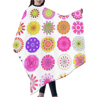 Personality  Colorful Flower Vector Set Hair Cutting Cape