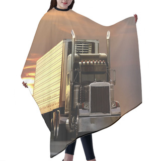 Personality  Truck On Highway Hair Cutting Cape