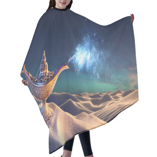 Personality  Lamp Of Wishes In The Desert - Genie Coming Out Of The Bottle Hair Cutting Cape