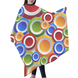 Personality  Color Circles Wallpaper Hair Cutting Cape