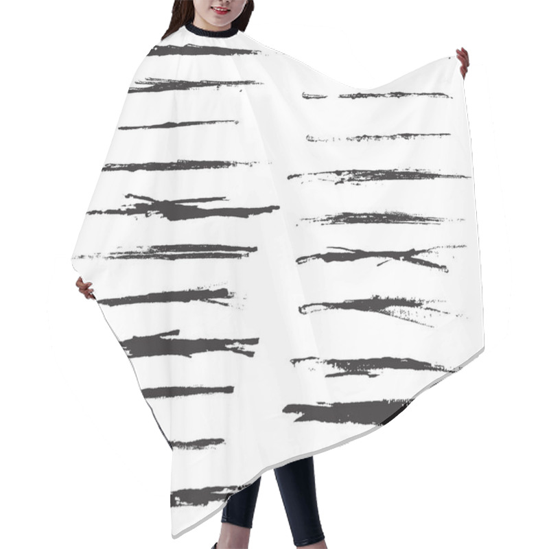 Personality  Variety, Black, Scratched Brush Strokes Hair Cutting Cape